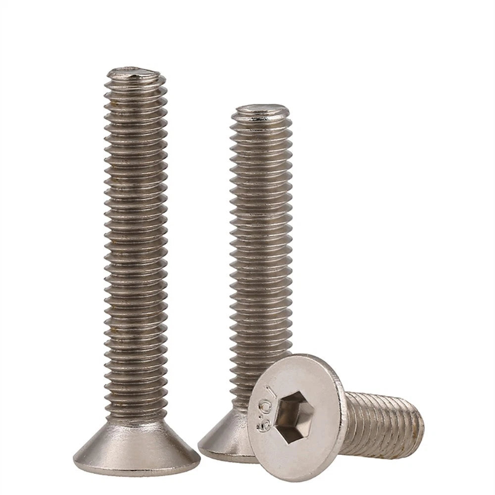 Grade 10.9 Alloy Steel Countersunk Socket Head Screws — M1.6 to M4, 10–500 Pcs