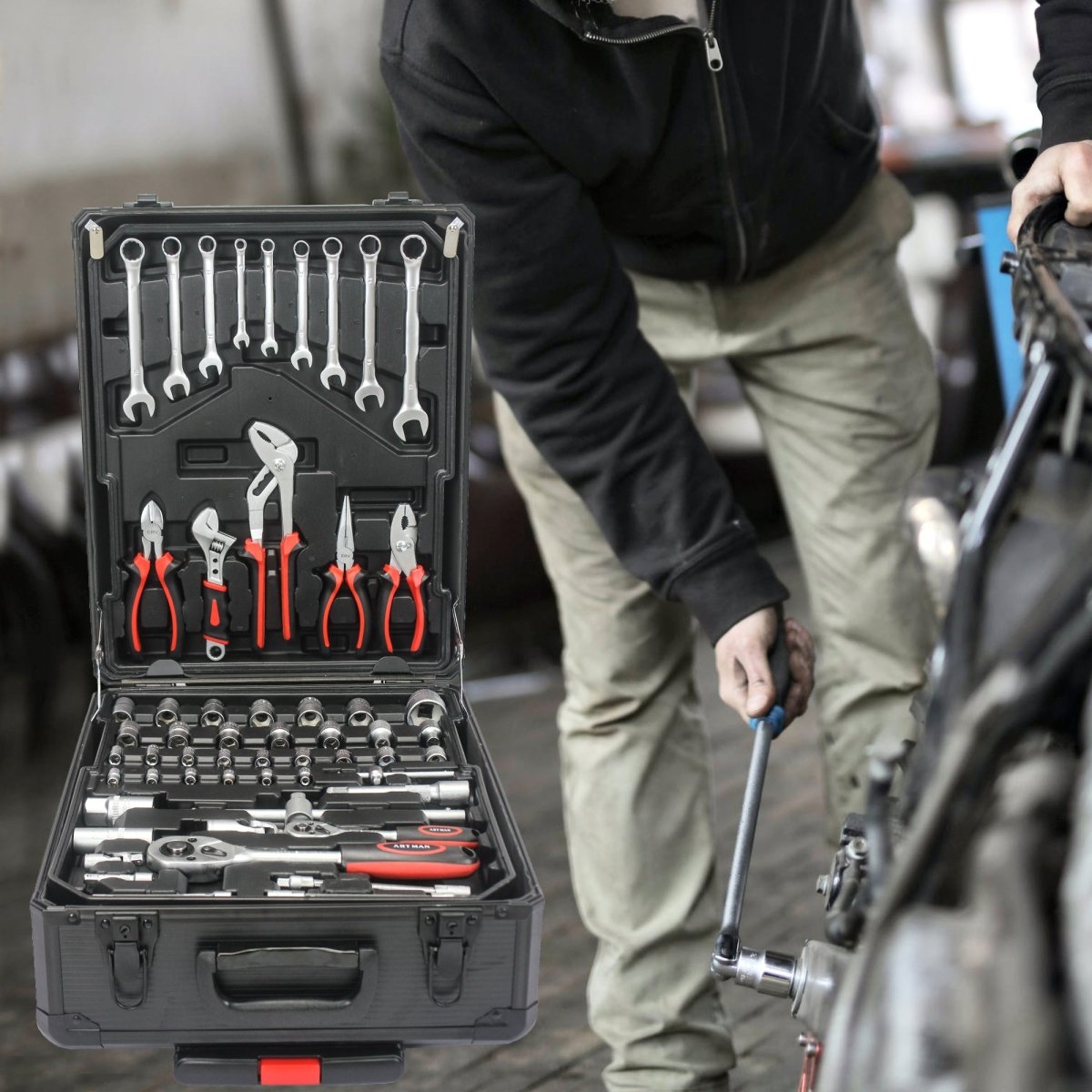 899pc Professional Tool Kit with Storage Case | Complete Workshop Set - HomeDIYer