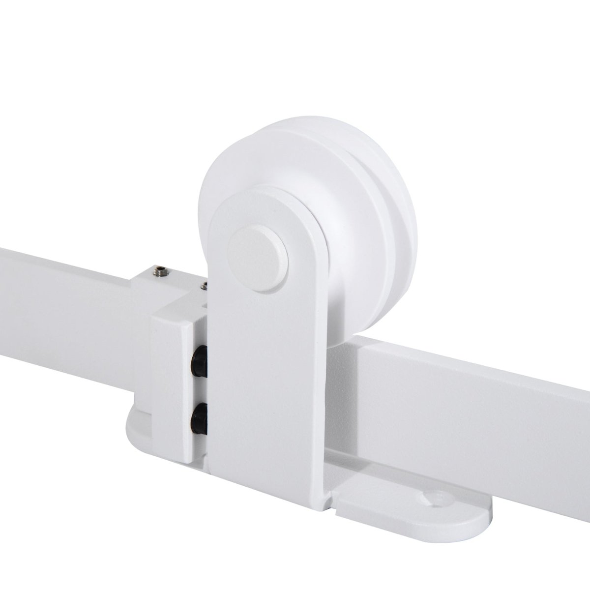 Rustic Interior Sliding Barn Door Mounting Hardware Kit White - HomeDIYer