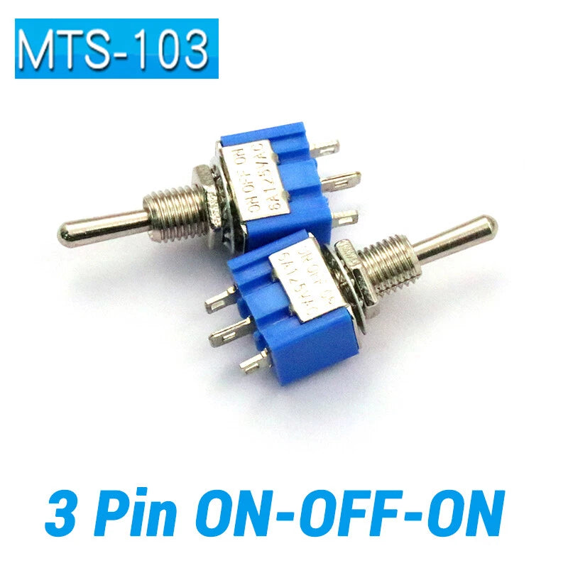 Mini Toggle Switch ON-ON ON-OFF-ON ON-NC Solder Lug 3 6 9 12 Pin | Self-Locking & Momentary