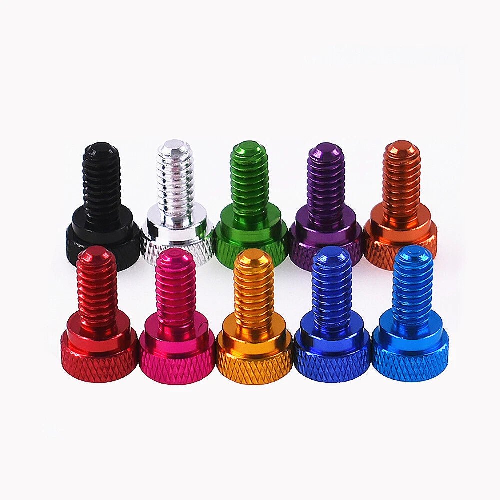 1/4 - 20 Flat Knurled Thumb Screws — Aluminum | 10 Colors | 12.7mm 1/2 Inch - HomeDIYer