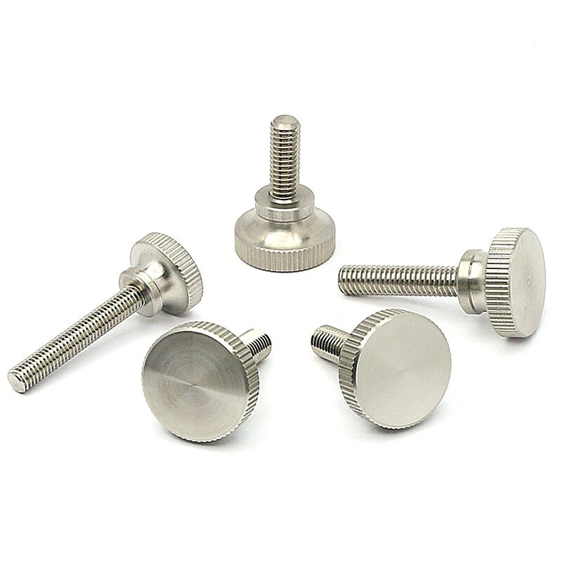 M5M6 Knurled Screws Length 5/6/8/10/12~30mm Thumb Bolt Carbon Steel Nickel Plate