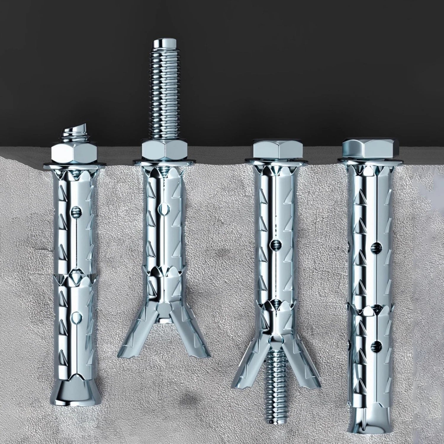 Galvanized Masonry Concrete Expansion Bolts — M6 M8 M10 M12 Wall Anchor Screws