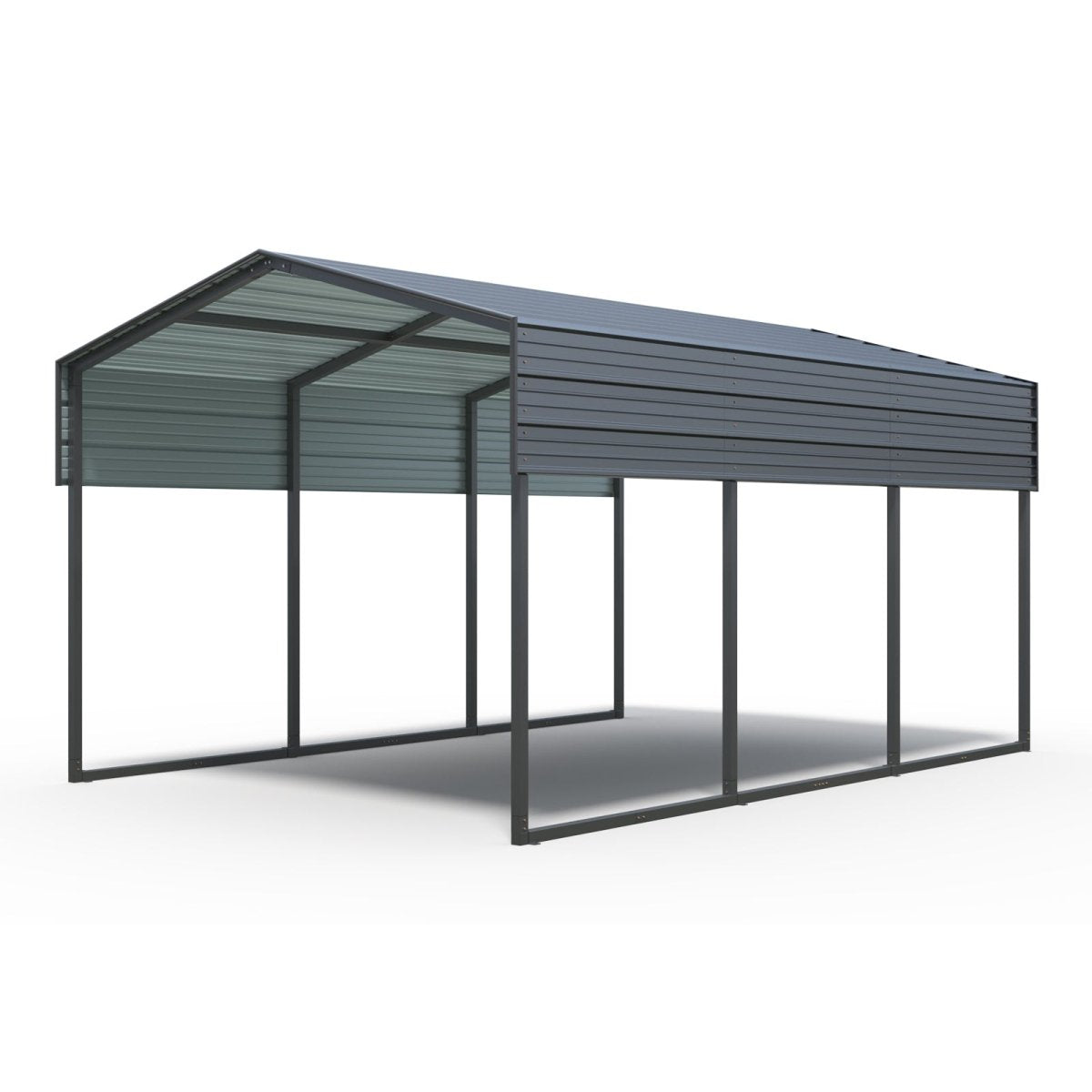 Outdoor Carport, 10 X 15 FT Carport, Heavy Duty Carport Canopy with Galvanized Steel Roof and Frame, Metal Carport Large Garage for Driveway Car, Truck ,302 ibs - HomeDIYer