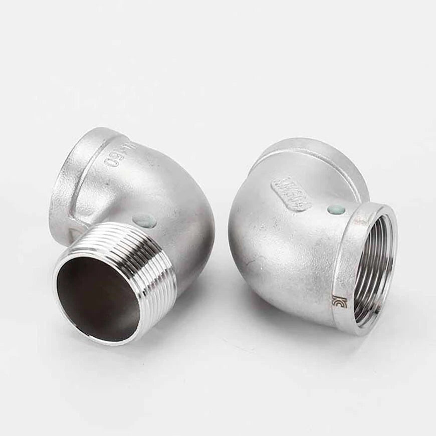 BSP 90° Elbow Pipe Fitting — 304/316 Stainless Steel, 1-1/4" to 4", FF / FM / MM