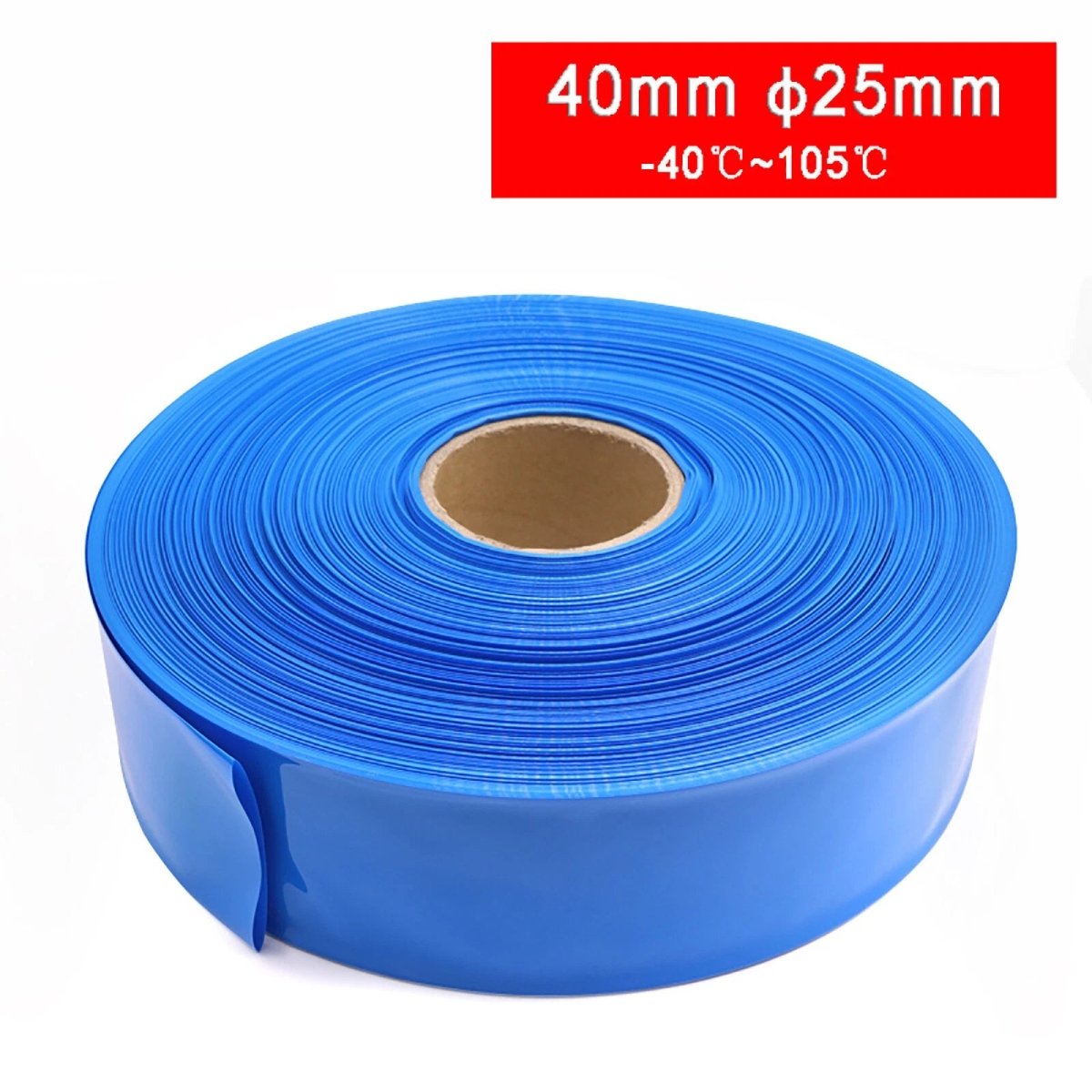 PVC Heat Shrink Tubing 40mm Flat Width – Fits No.5 / AA Battery, 9 Colors - HomeDIYer