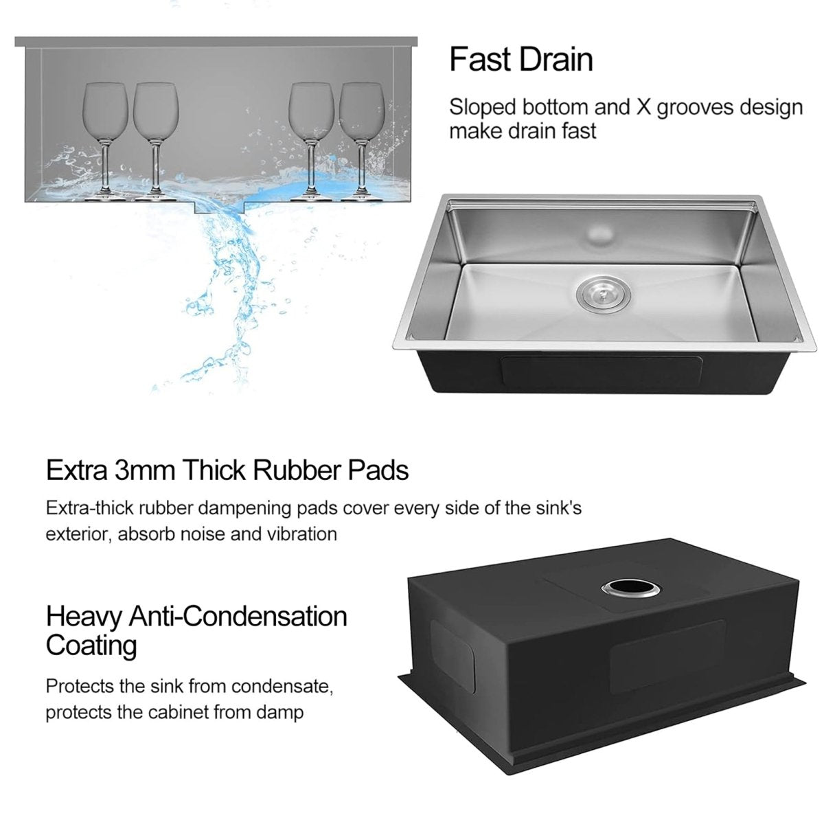 32 x 18 inch Undermount Workstation Sink, Stainless Steel Single Bowl Kitchen Sink 18 Gauge - HomeDIYer