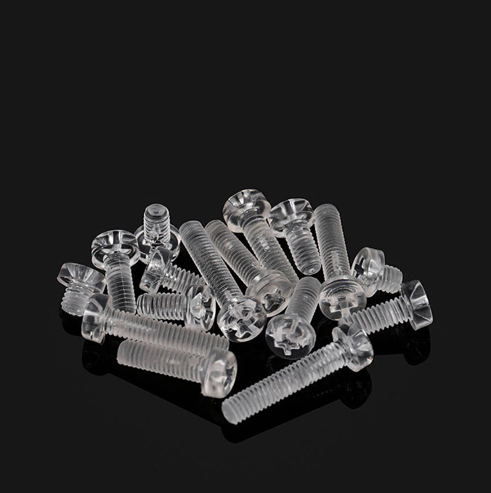 M2-M10 Clear Plastic Phillips Round/Pan Head Machine Screws Cross Screws Hex Nut