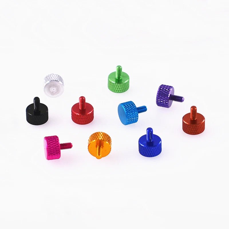 M3 x 5mm Anodized Aluminum Knurled Thumb Screws – Hand Grip Knob Bolts - HomeDIYer