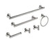 6-Piece Stainless Steel Bathroom Towel Rack Set – Wall Mount, Brushed Nickel, Complete Hardware Kit