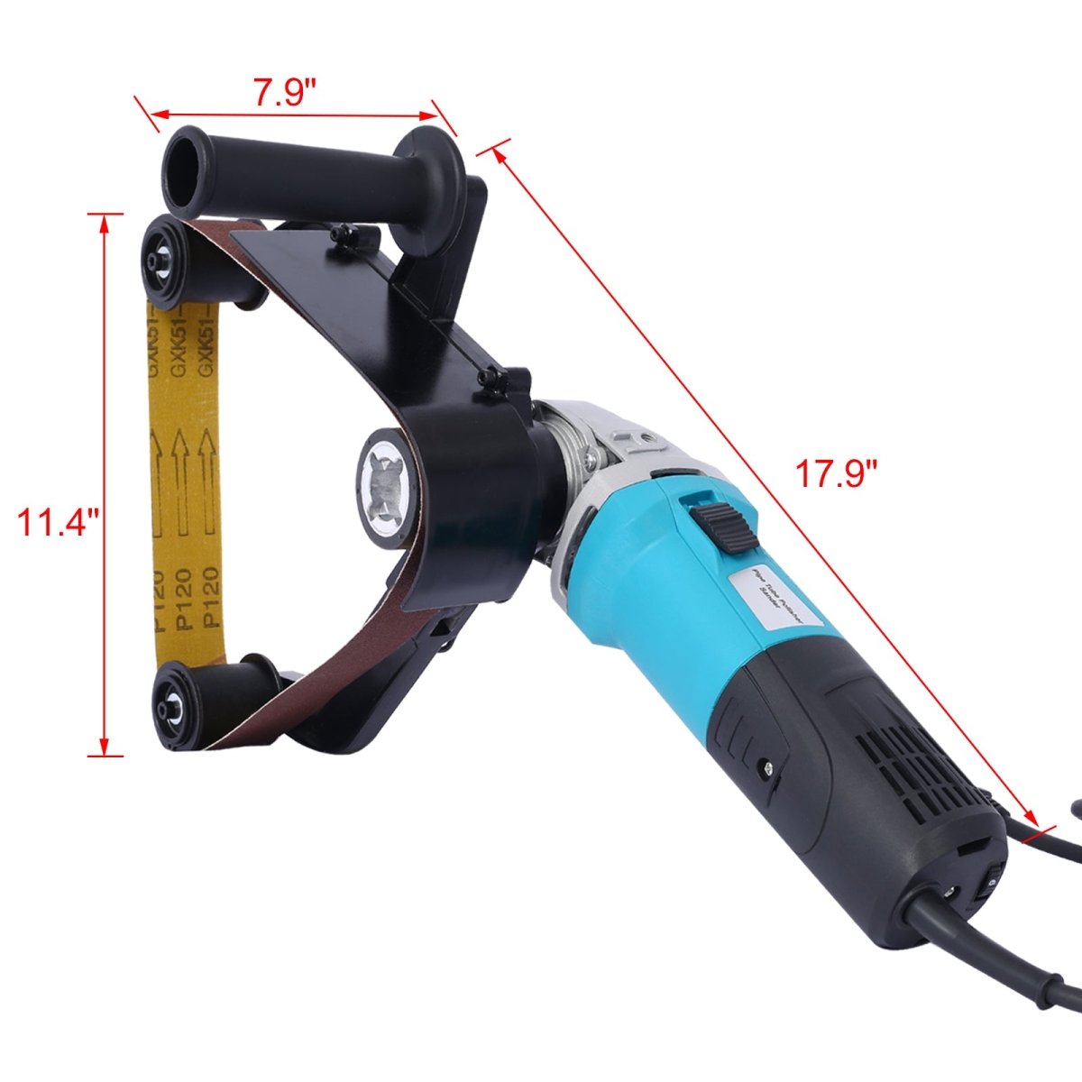 Stainless steel Tube Belt Sander Polisher,pipe sander,belt grinder,110V 1300W with Alumina Oxide Sanding Grinding and Polishing - HomeDIYer