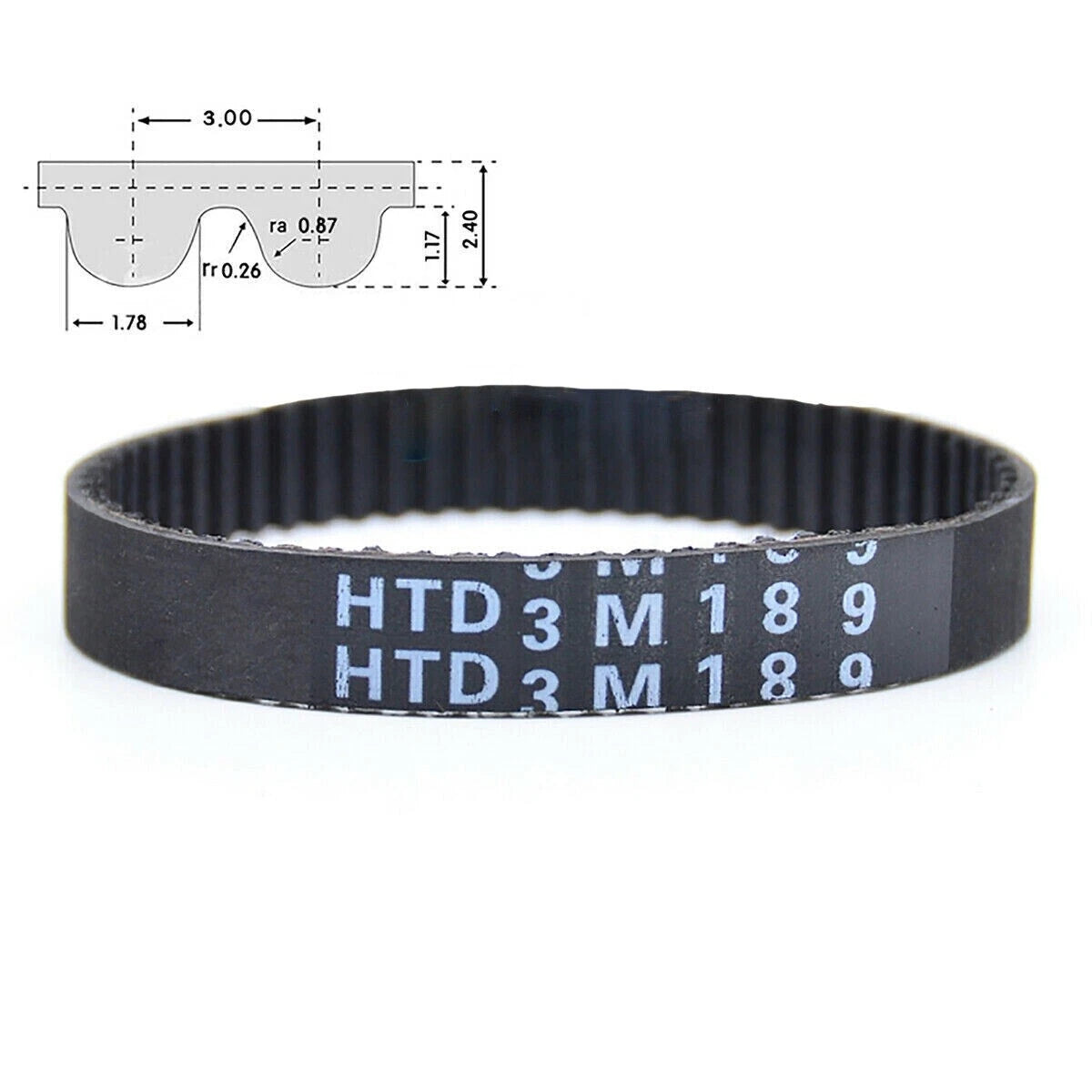 HTD 3M Timing Belt – 3mm Pitch, 15mm Wide, Closed Loop for CNC & Pulley Drives