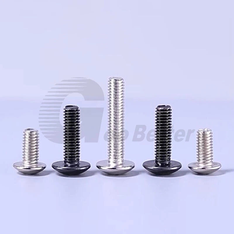 M4 M5 M6 Truss Head Phillips Screws – Carbon Steel, Nickel or Black Zinc Plated (4–50mm Lengths)