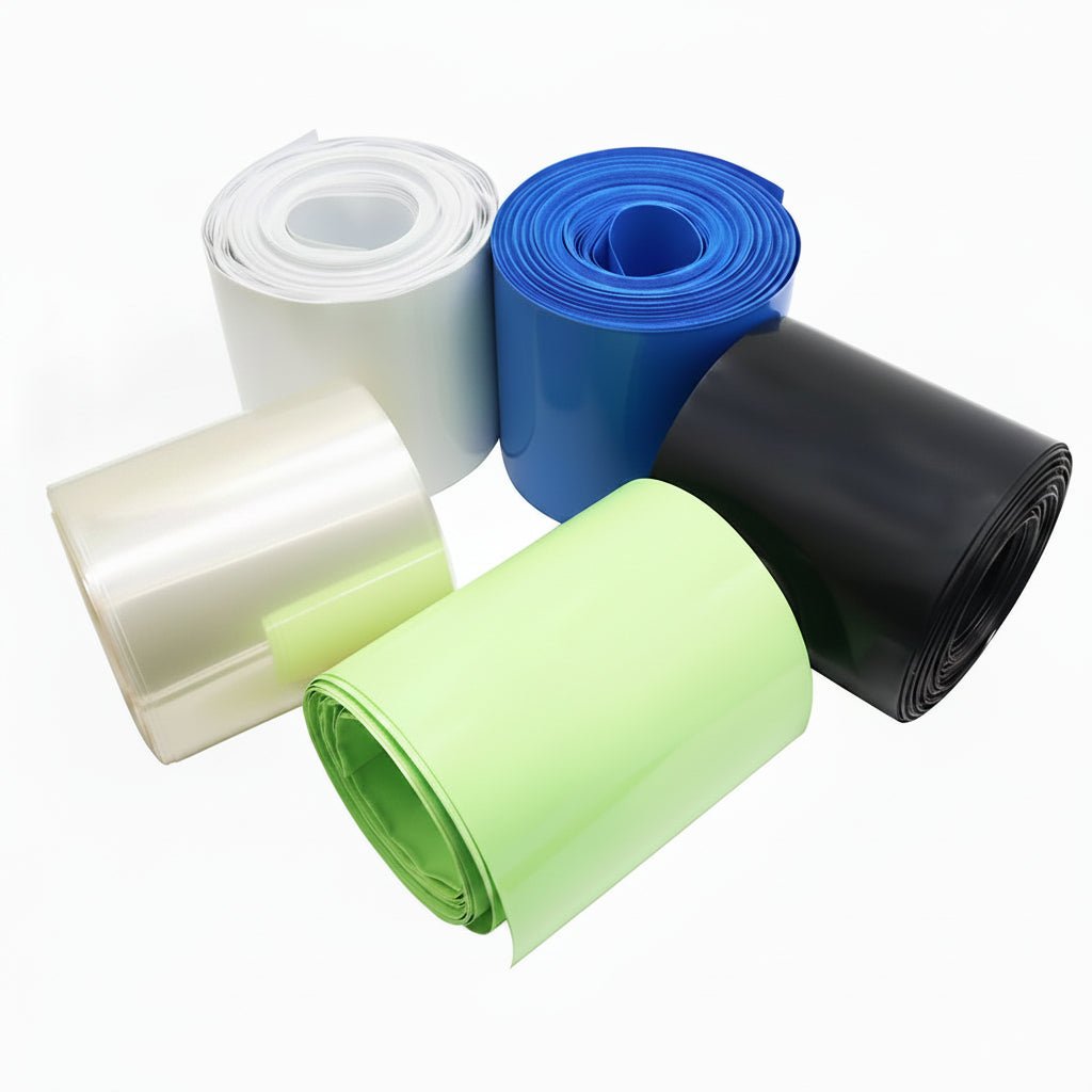 PVC Heat Shrink Tubing for RC Battery Packs — 40mm to 180mm Flat Width, 4 Colors - HomeDIYer