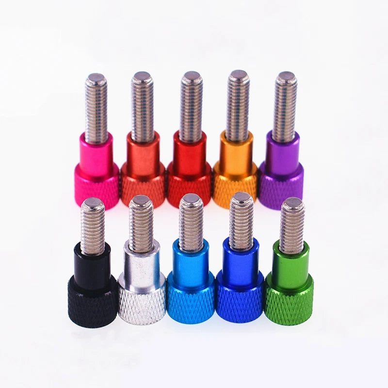 M5 Aluminum Alloy Knurled Thumb Screws Stainless Steel Hand Grip Length:6-100mm