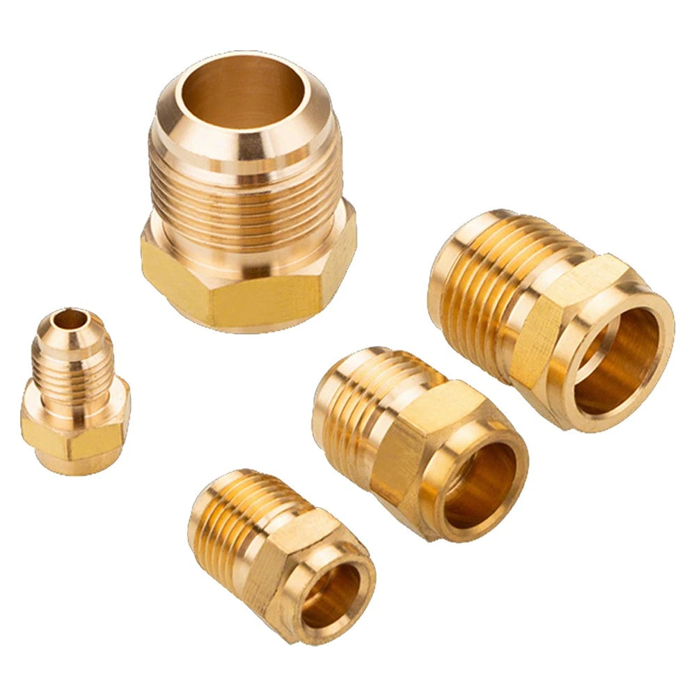 Brass Single Flare Fitting for Copper Refrigeration Tube — UNF Thread