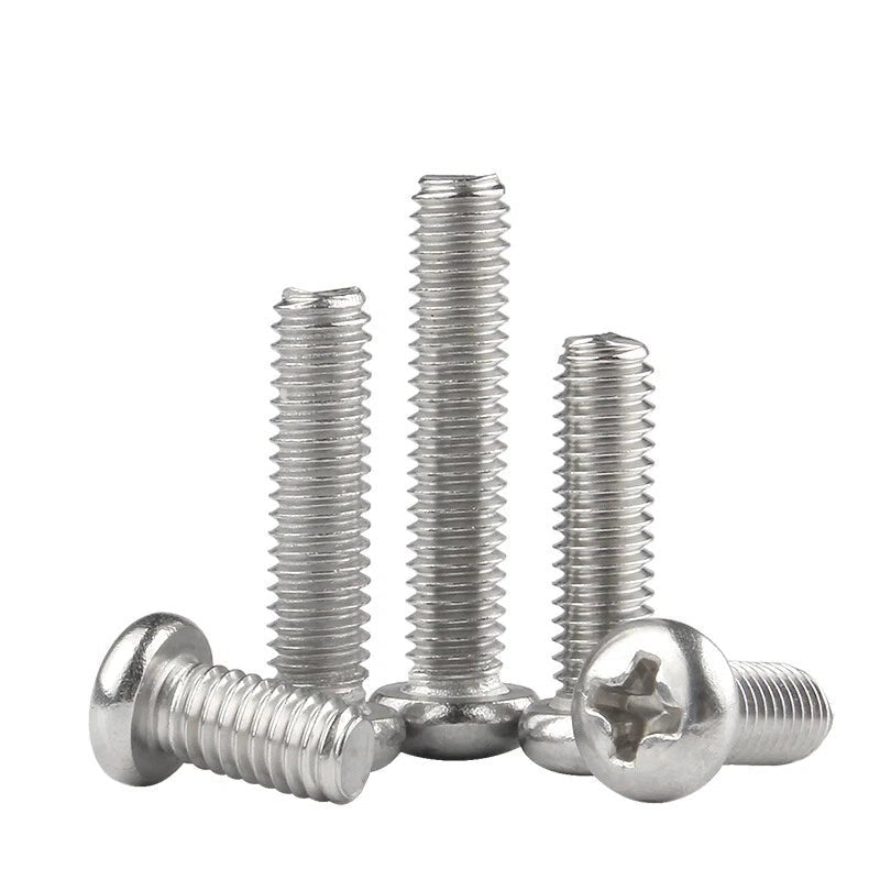 M6 Phillips Pan Head Machine Screws — 304 Stainless Steel, 6mm to 100mm - HomeDIYer