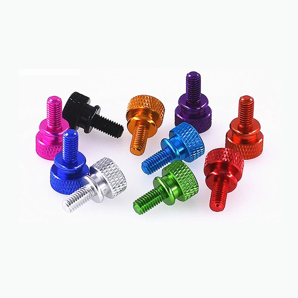 M5 x 12mm Color Anodized Knurled Thumb Screws – Aluminium Alloy Hand Grip Bolts, 100 Pieces - HomeDIYer