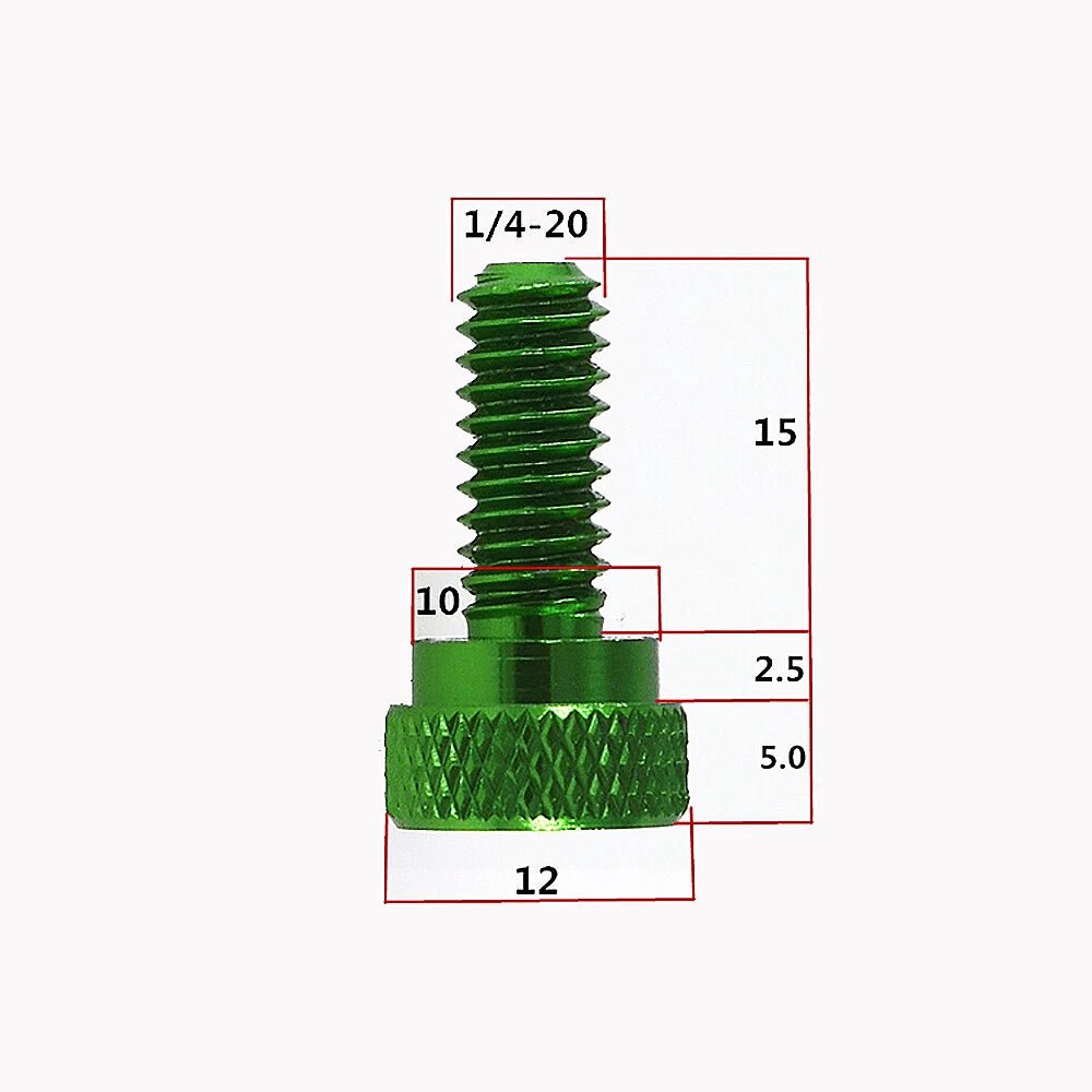 UNC 1/4 - 20 Aluminum Knurled Flat Thumb Screws 5/8" (16mm) – Low - Profile Hand Grip Bolts - HomeDIYer