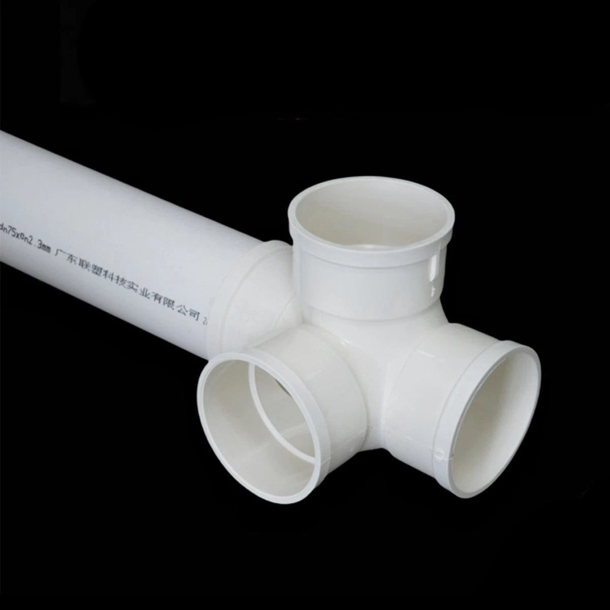 PVC 4-Way Cubic Equal Reducer Drainage Pipe Connectors Tube Fittings Adapters