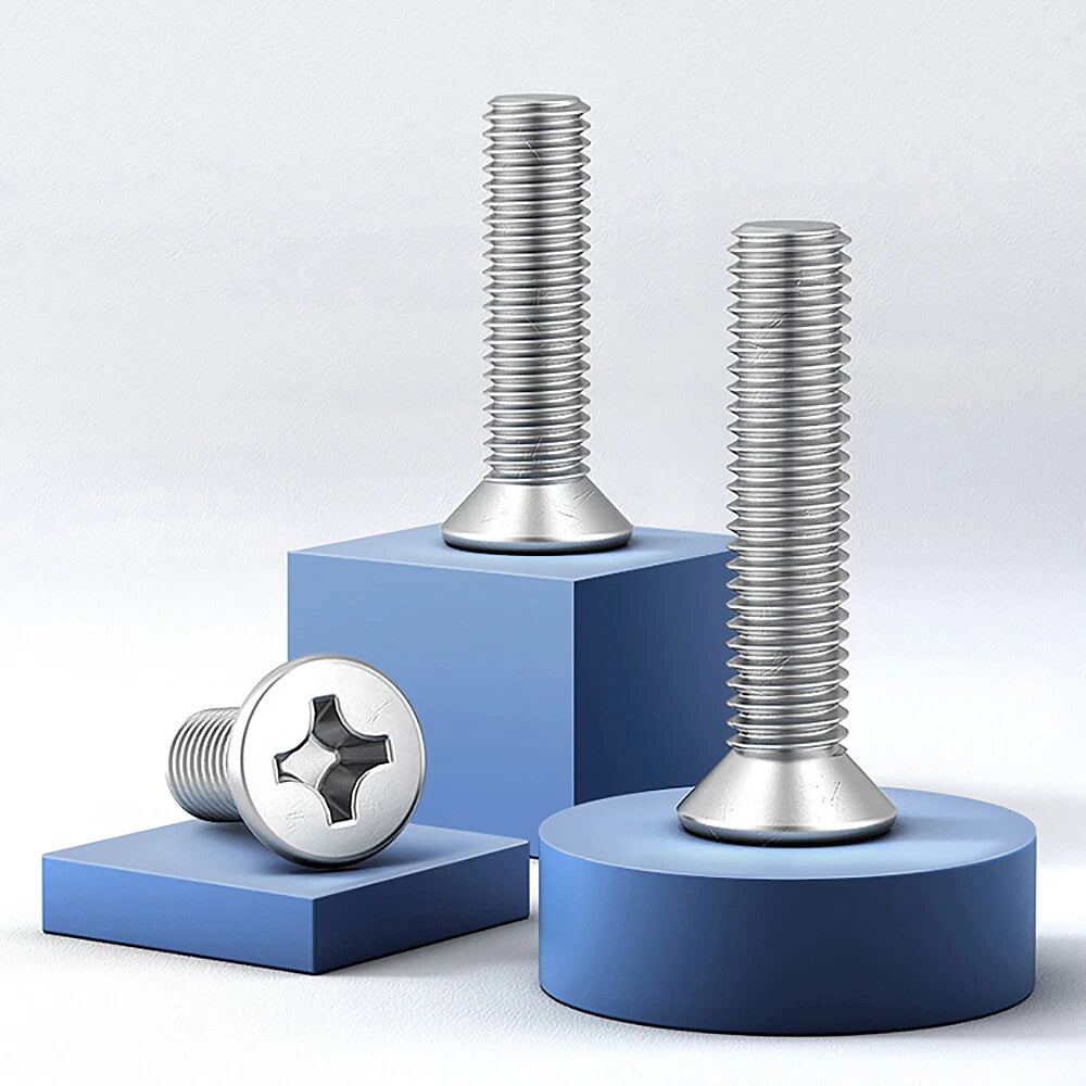 M6 M8 Pozi Countersunk Machine Screws — A4 Stainless Steel, Phillips Flat Head