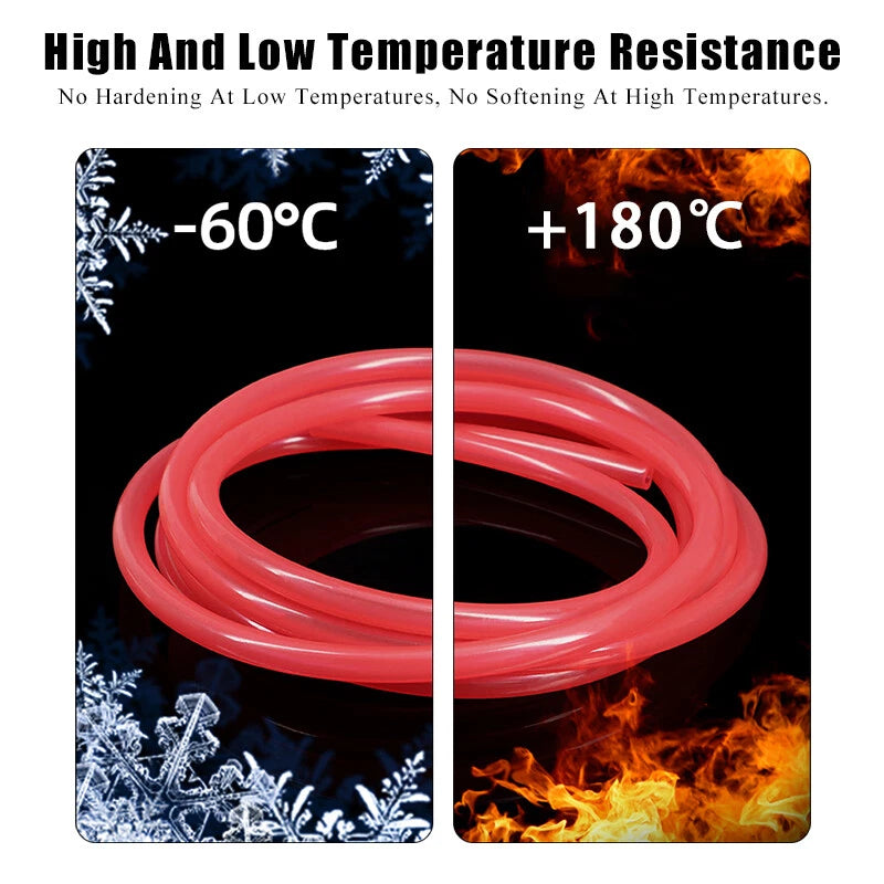 Transparent Red Silicone Tube Food Grade Beer Milk Hose Pipe Soft Rubber 3-10mm