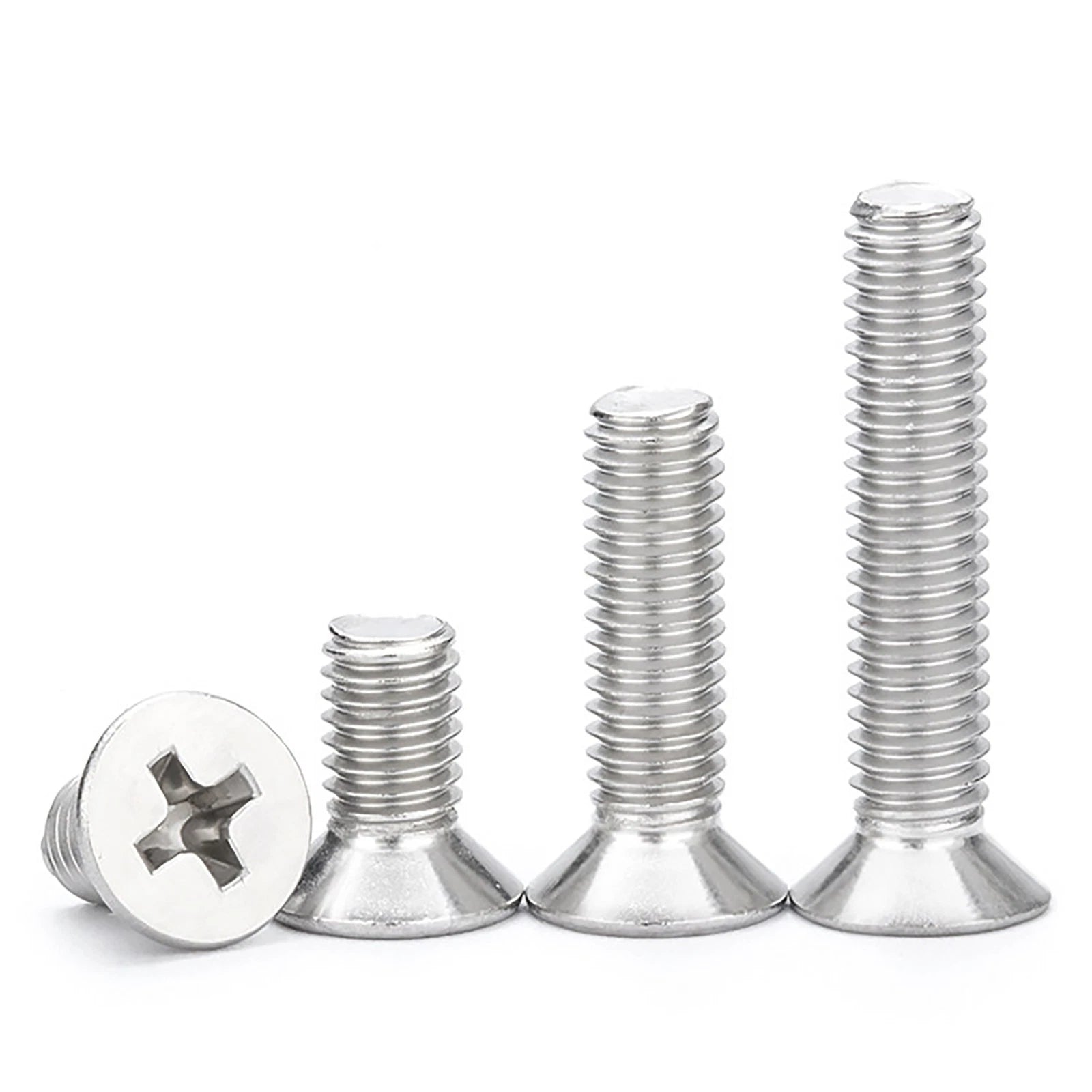 M3–M10 Phillips Countersunk Machine Screws – A2 Stainless Steel, Flat Head, Fully Threaded (3–100mm Overall Length)