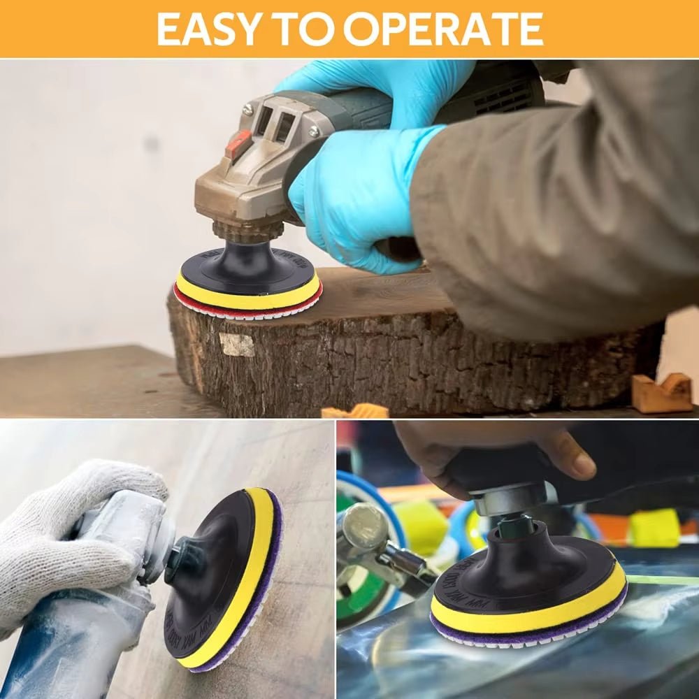 4/5/6/7 Inch Sanding Disc Backing Pad With 10/14mm Drill Rod Self - adhesive Sander Pad Electric Polishing Machine Accessories - HomeDIYer