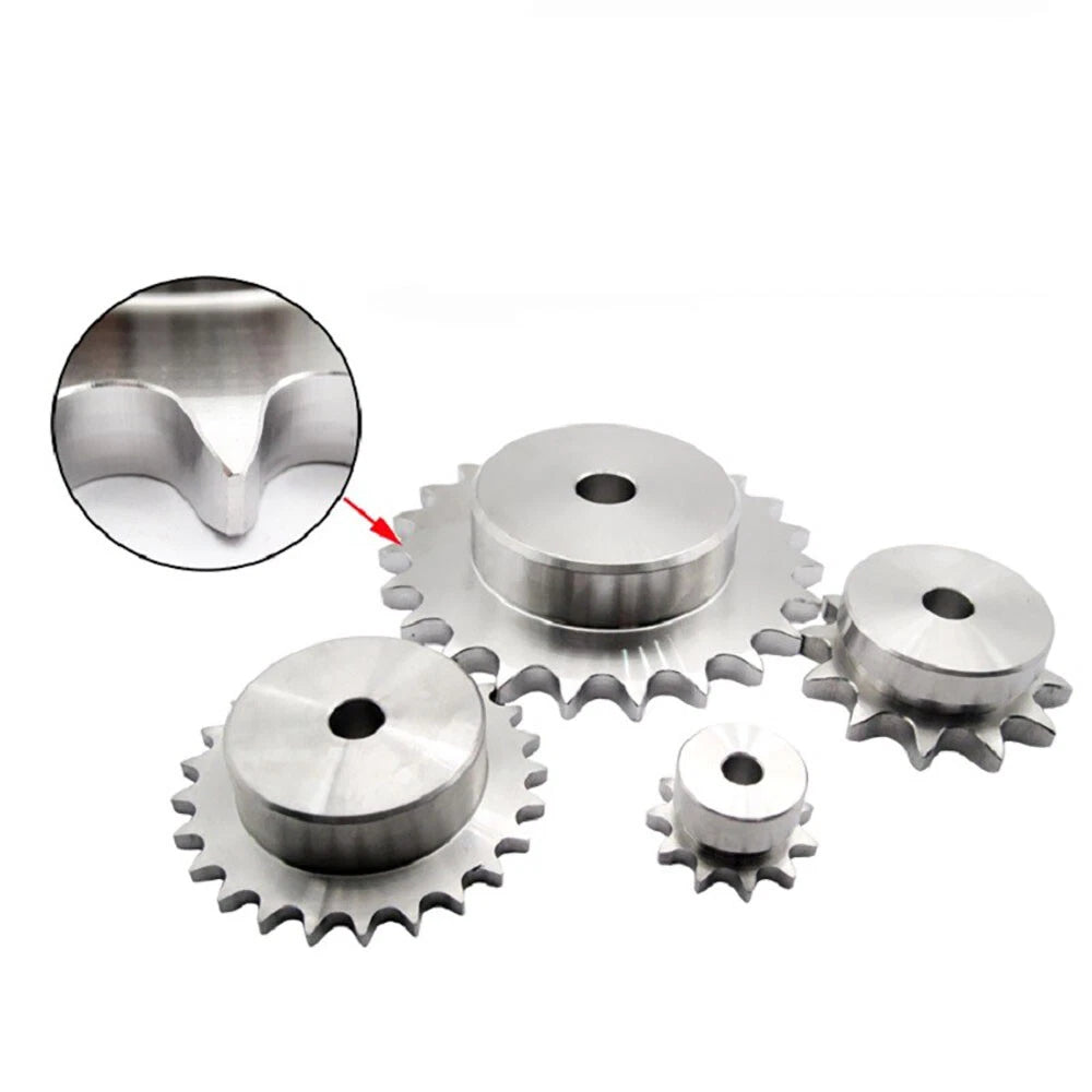 Stainless Steel 08B 10-48T Simplex Roller Chain Pilot Bore 1/2" Pitch Sprocket