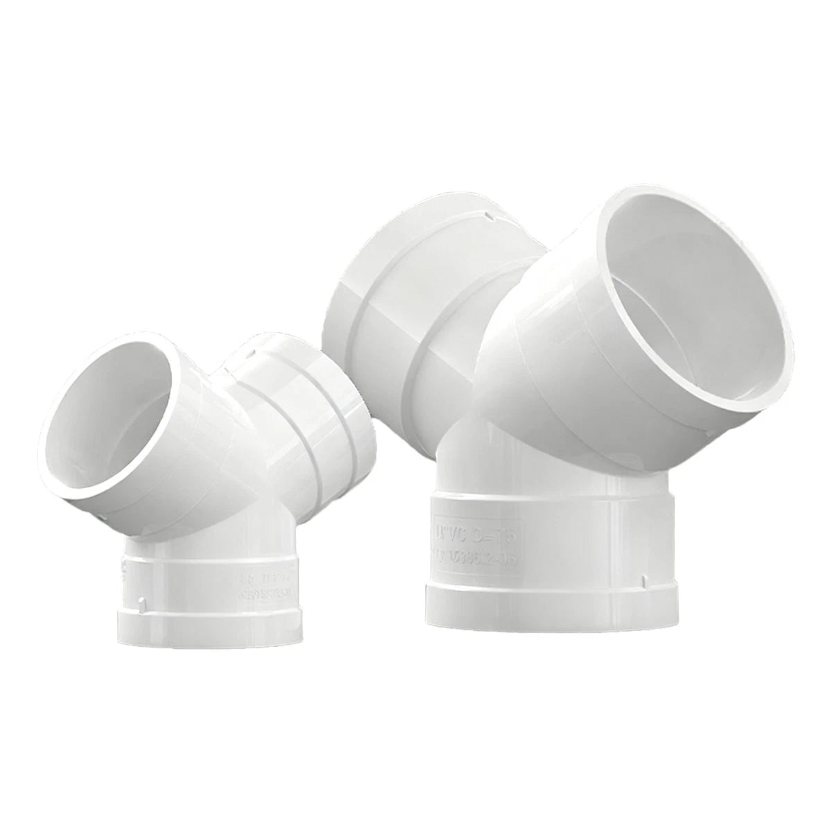 PVC Y Piece Ducting Ventilation Tube Connection Extractor Fan Vent Pipe Fittings