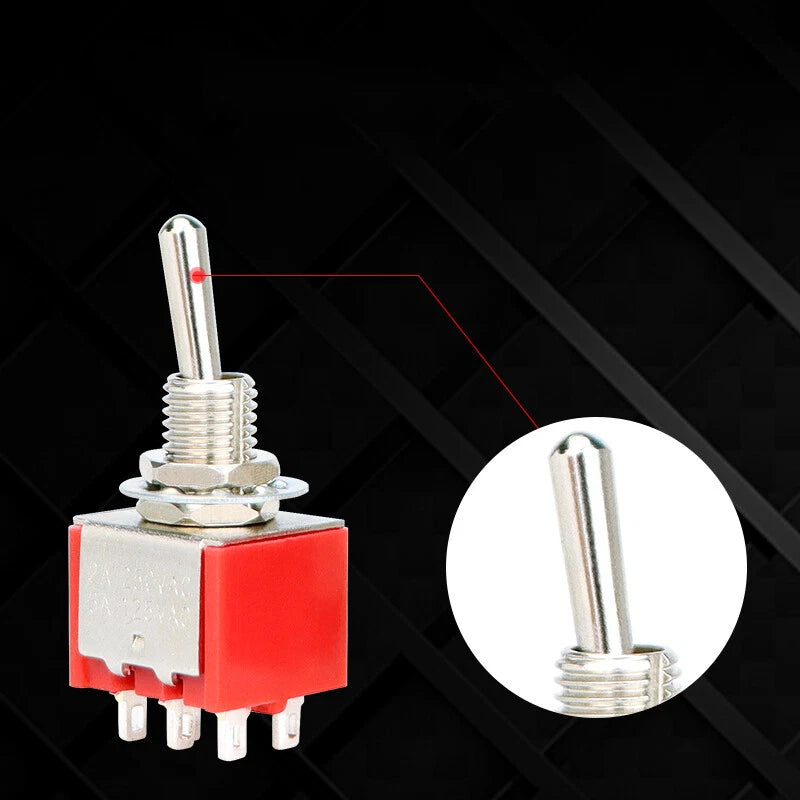 On/Off Metal Toggle Switch AC 125V/250V — MTS-102 103 202 203