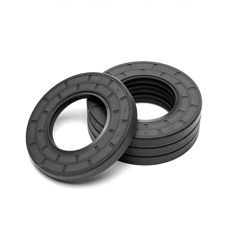 NBR Oil Seals Rotary Shaft Seal TC Double Lip w Spring Dust Grease Metric