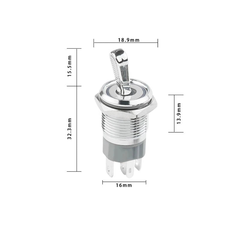 Waterproof Metal Push Button Switch – 3-6V & 12-24V, LED Indicator, Metal & Stainless Steel