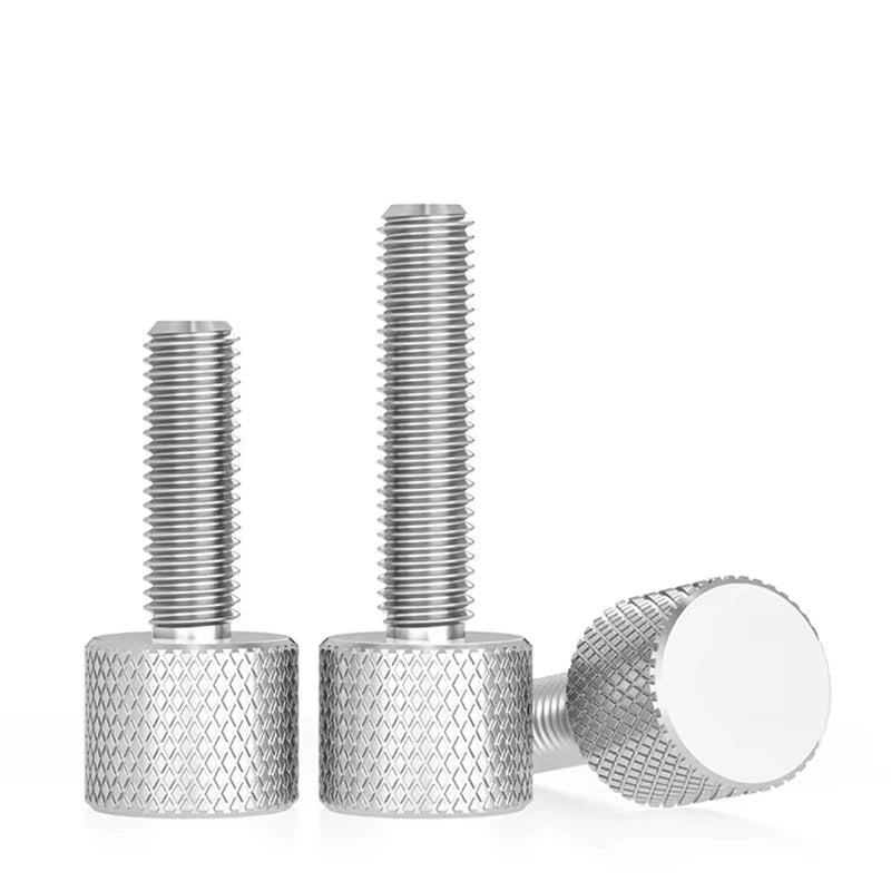 Knurled Thumb Screws A2 Stainless Steel — Flat Head Thumbscrew Bolts M2 M2.5 M3 M4 M5 M6 M8