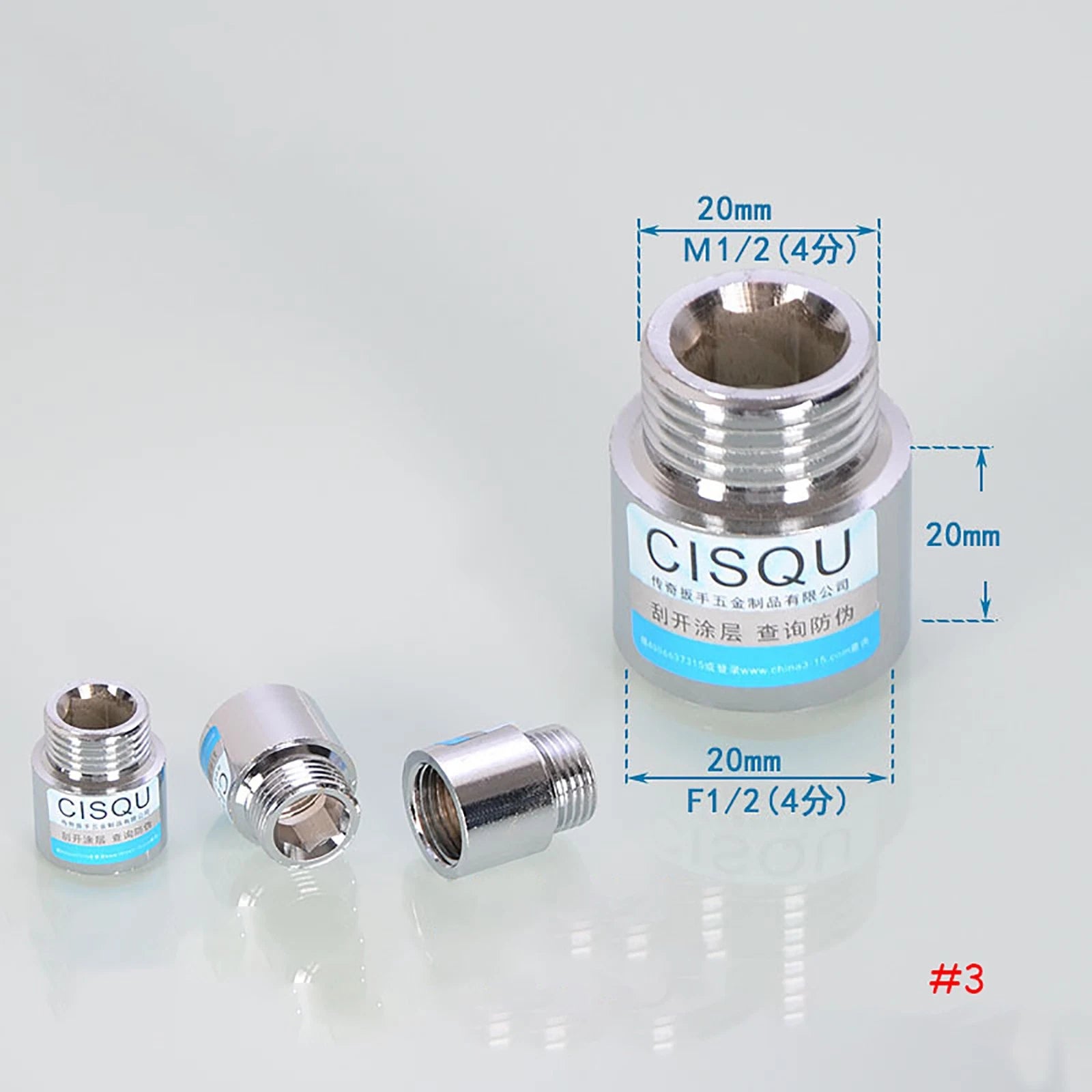 1/2" BSP Male-Female Brass Tap Extension Fitting | Threaded Pipe Connector