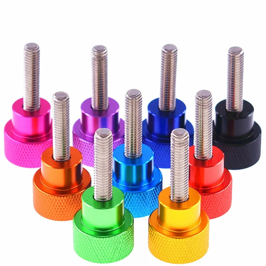 M3.5 x4-20mm Knurled Thumb Screws Aluminium Alloy Hand Grip Knob Bolts High Type
