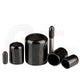 PVC End Caps for Screws, Bolts & Rods – Thread Protector Covers, 1.3–90mm, Black