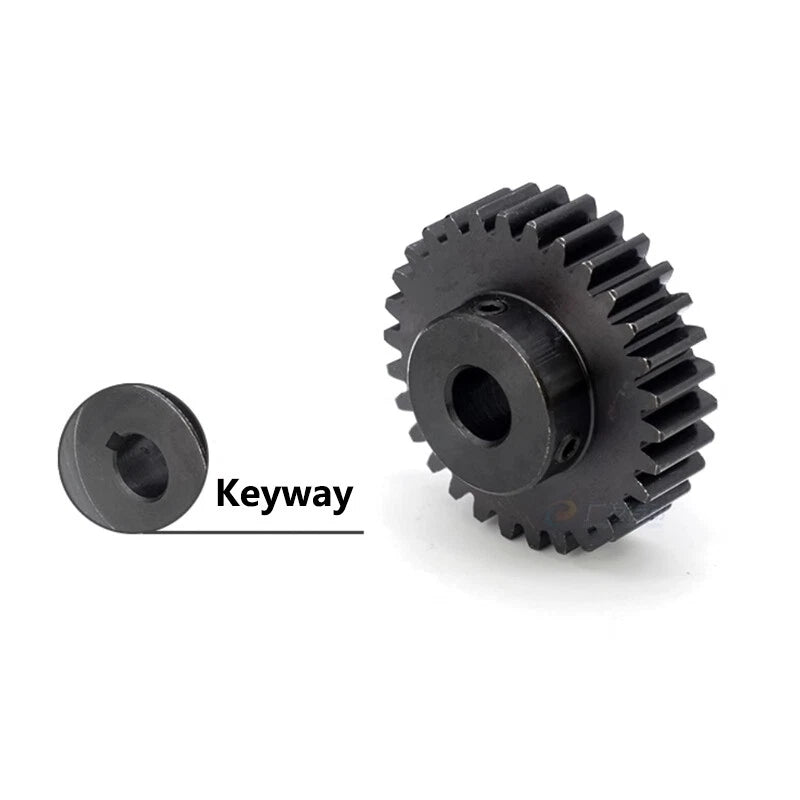 1.5Mod 45# Steel Spur Gear 30 Teeth Bore 6-22mm Pinion Gear With Step Motor Gear