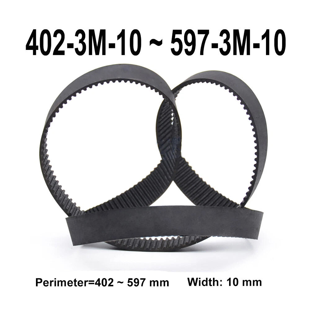 HTD 3M Timing Belt 10mm Wide – Closed Loop Synchronous Belt 402mm to 597mm Perimeter
