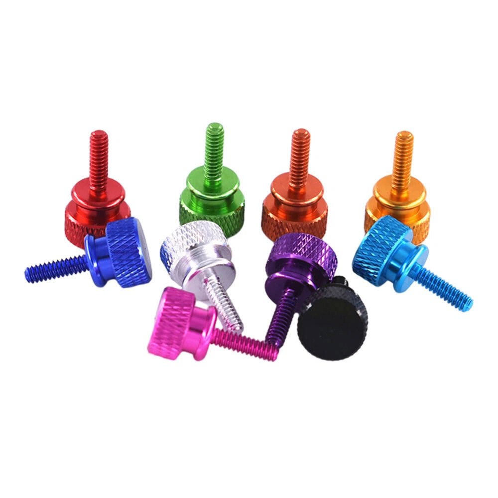 UNC 6 - 32 Aluminum Knurled Thumb Screws – High - Head Hand - Grip Bolts for PC Case & DIY - HomeDIYer