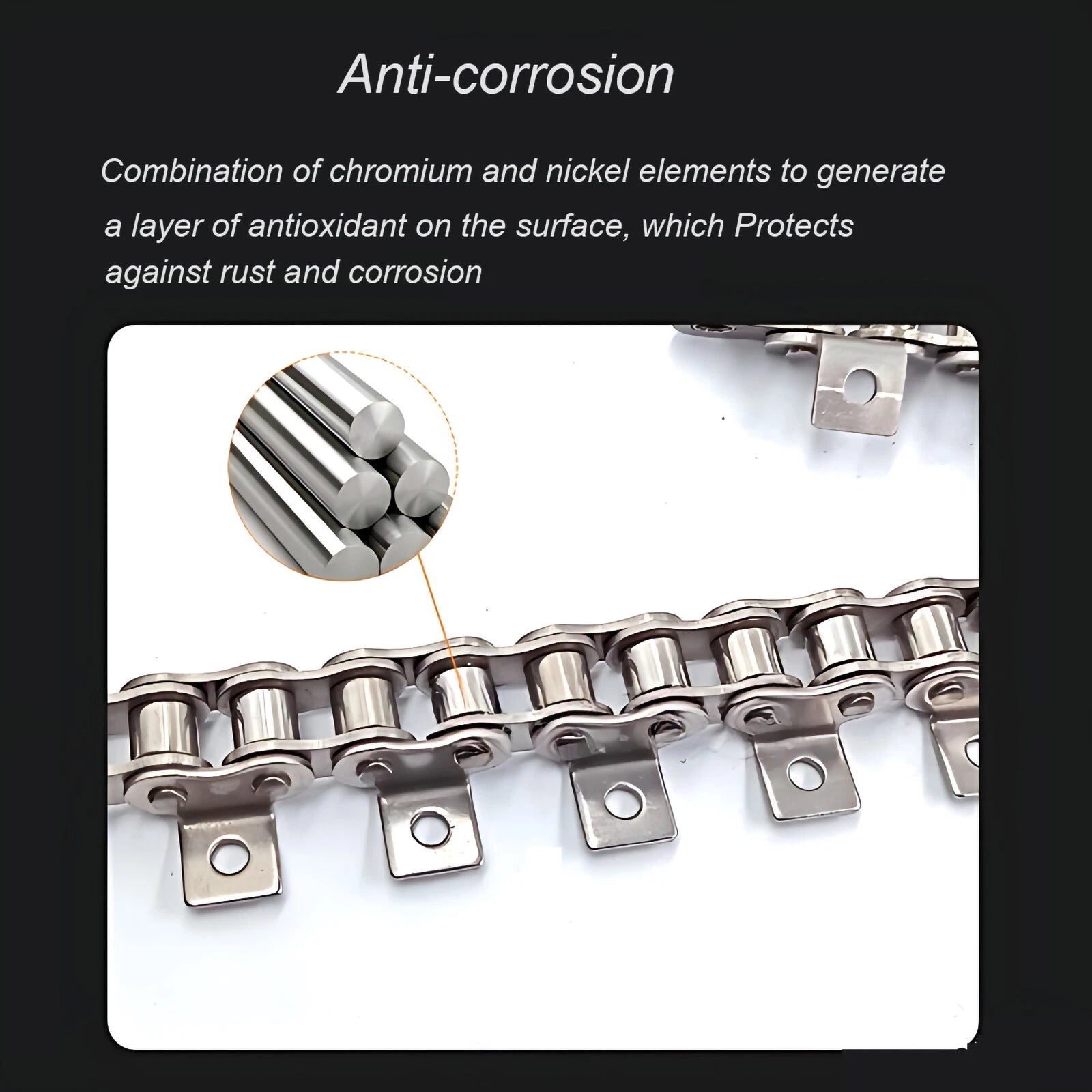 Roller Chain With Both Side Simplex-Double Row X 1.524 Meters 06B -16A 201/304