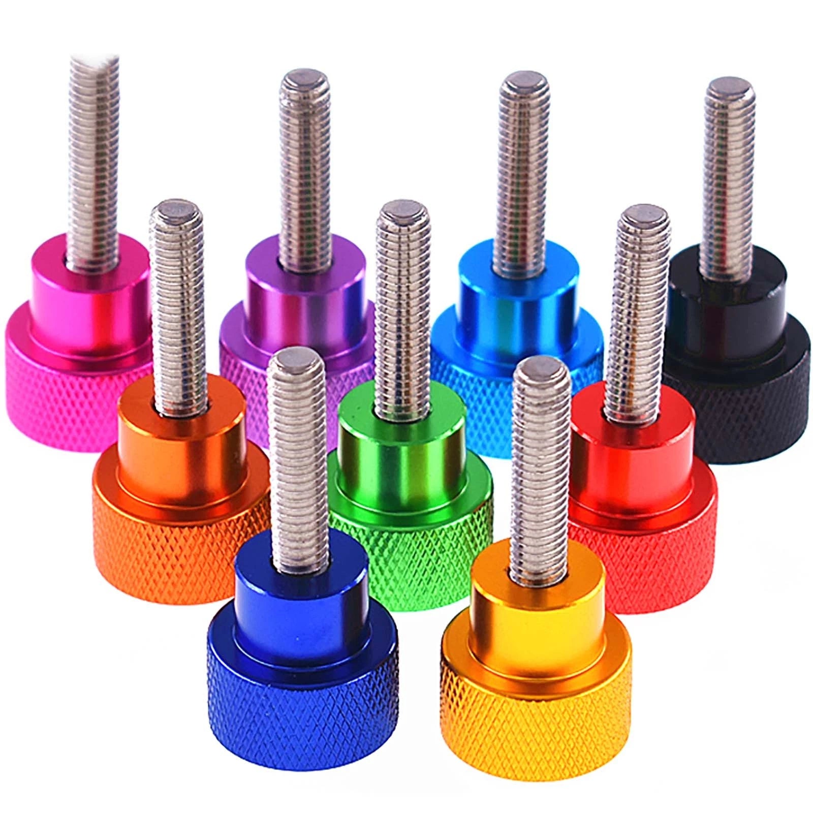 M6 Knurled Thumb Screws With Step Hand Grip Knob Round Bolts Head Width: 20mm