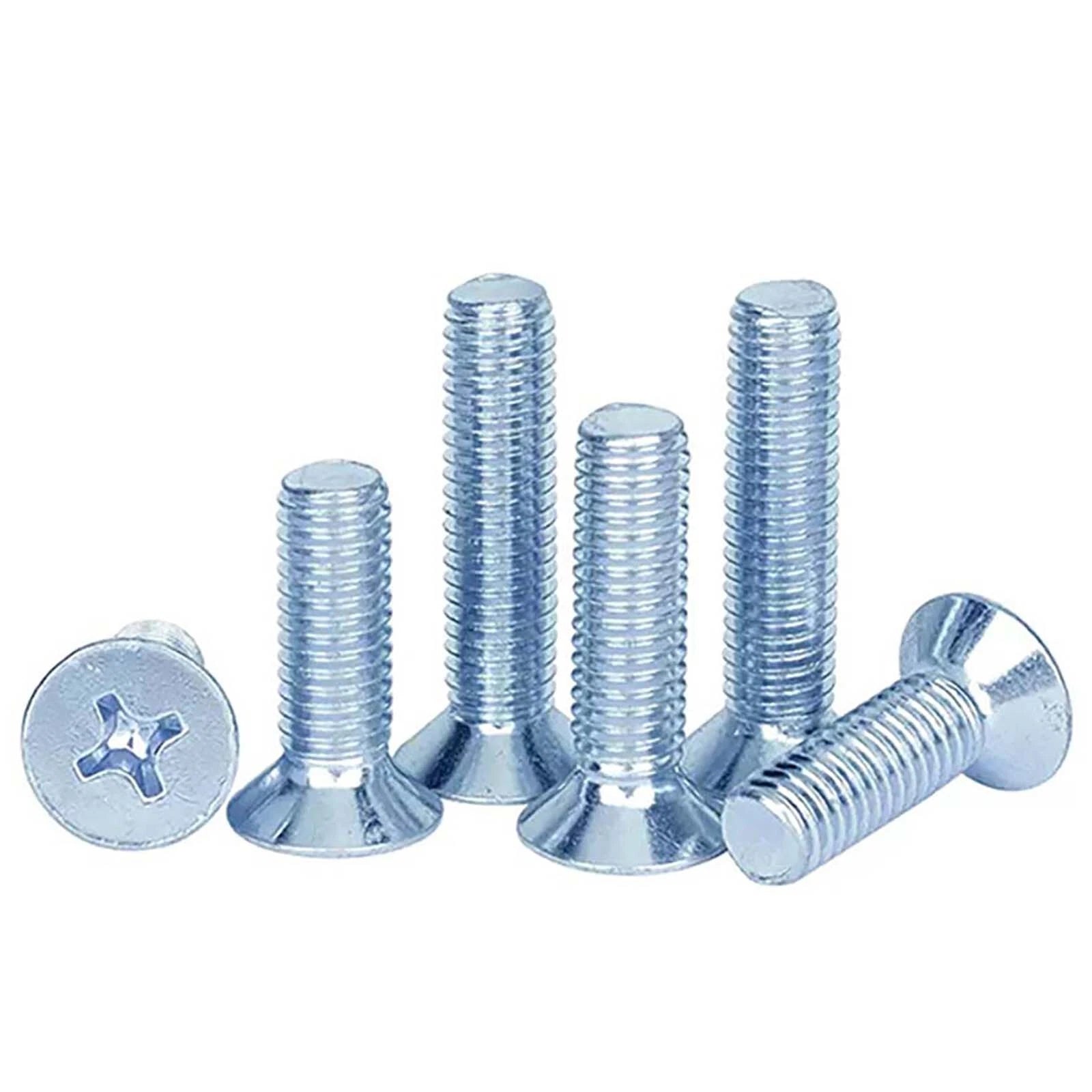 M3–M12 Zinc Plated Phillips Countersunk Machine Screws DIN 965 | Flat Head Bolts
