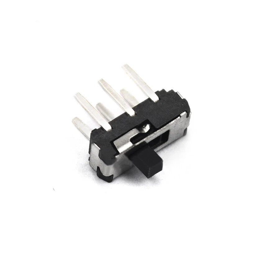 MSS-22D18G2 6-Pin 2P2T Double Row Slide Switch — 2mm Handle, 2-Way Toggle