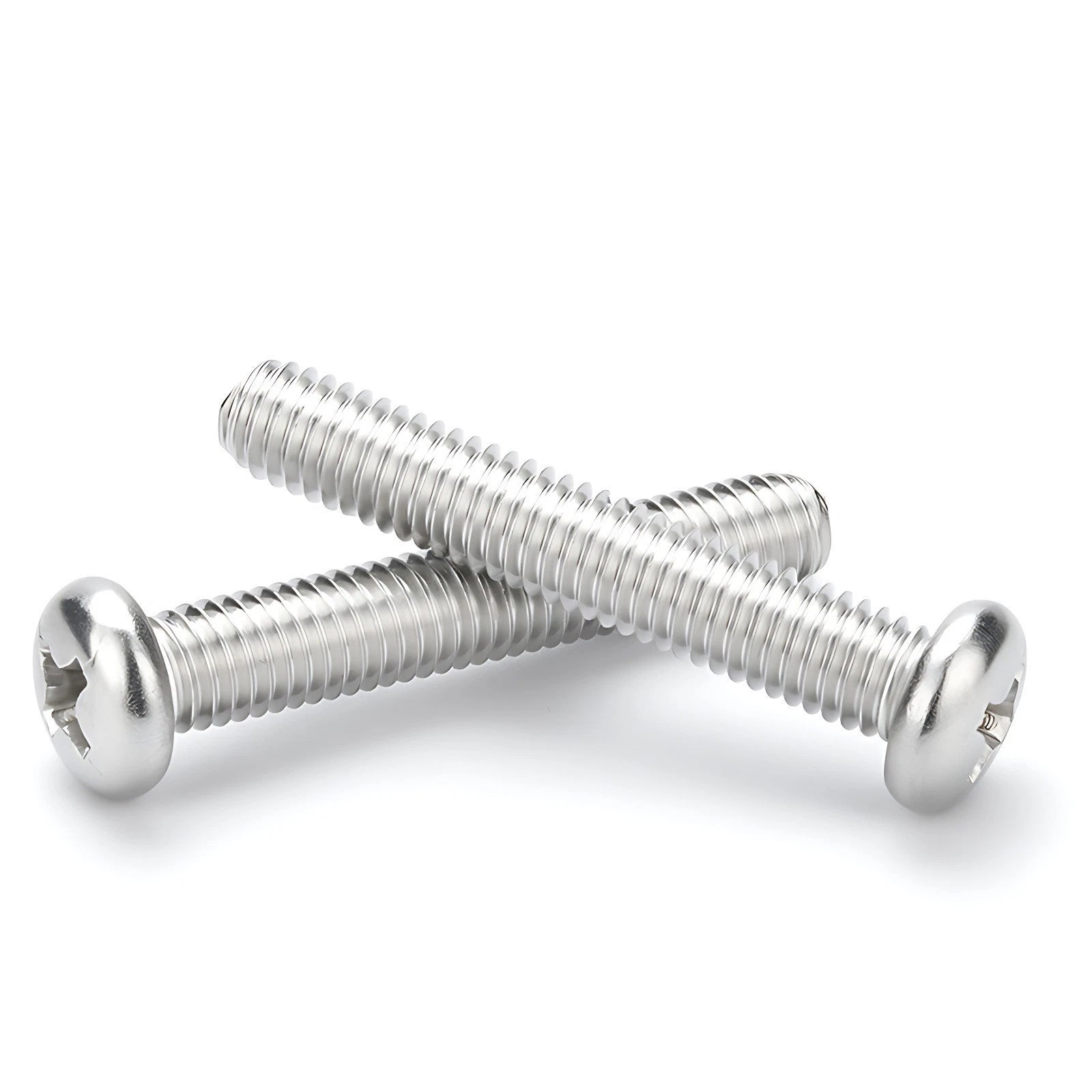 M2 M3 M4 M5 M6 M8 A4 Stainless Steel Phillips Pan Head Machine Screws – DIN 7985, Fully Threaded (4–80mm)