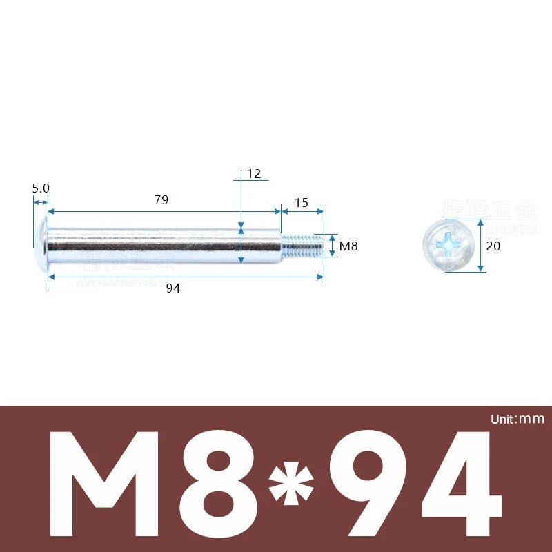 M8 Phillips Head Shoulder Bolt with Step – Carbon Steel Specialty Bolt - HomeDIYer