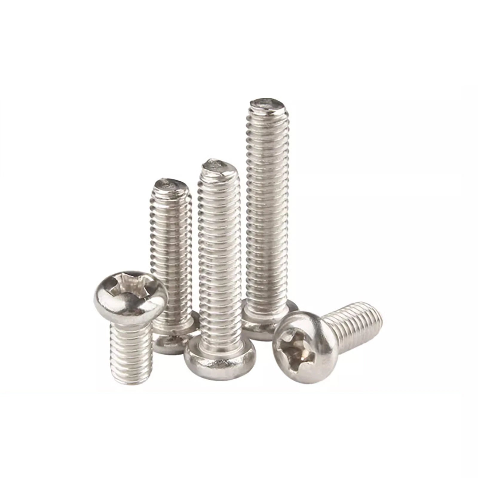 M2 M2.5 M3 M4 M5 Nickel Plated Phillips Pan Head Machine Screws – DIN 7985, 3–30mm