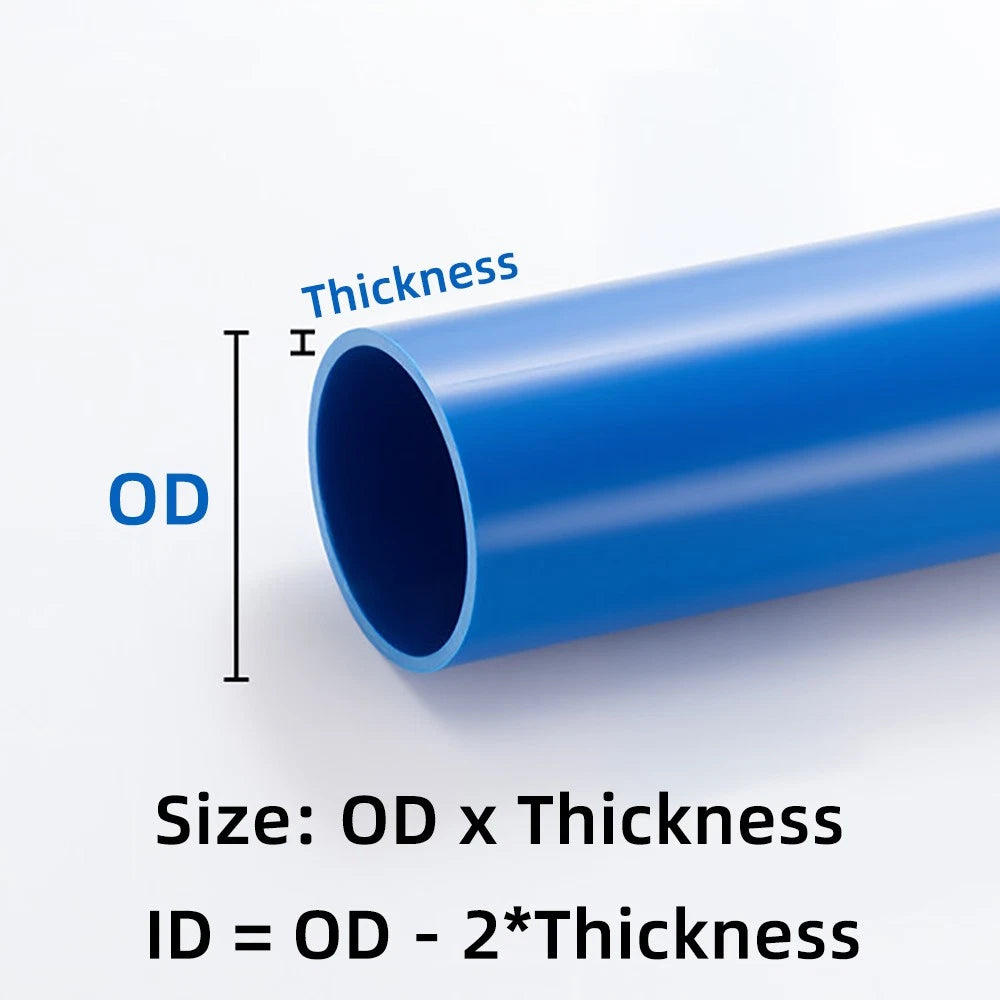 Blue PVC Solvent Weld Pipe 20mm–110mm | Plumbing Tube 200mm & 500mm Lengths