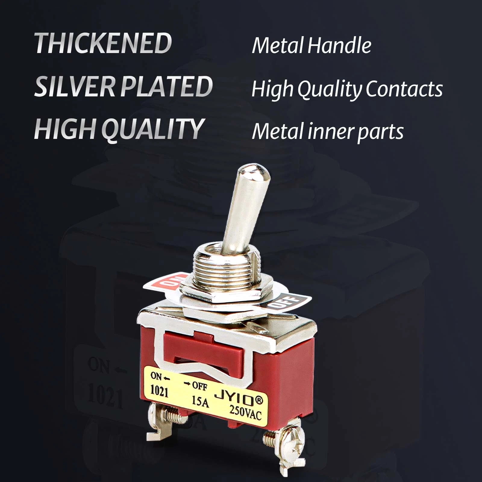 Waterproof Heavy Duty Toggle Switch ON-OFF / ON-OFF-ON | 2–6 Pin | 15A 250V