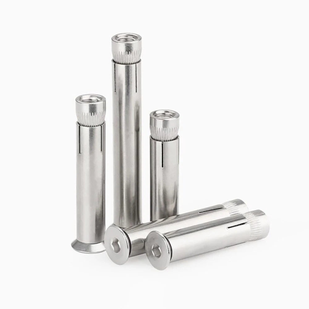 M6–M12 Countersunk Hex Socket Expansion Bolts — 304 & 201 Stainless Steel, A-Type & B-Type